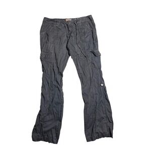 Mudd Womens Cargo Pants Charcoal Grey Size 11 Utility Y2K Cotton